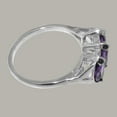 thumbnail image 4 of LBG British Made 925 Sterling Silver Natural Amethyst Womens Engagement Ring - 33 size options - Size 8.5, 4 of 5