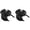 Black 2PCS, variant on 1PC Baby Wig Natrual Black Baby Wigs For Girls Baby Girl Headbands With High Temperature Silk Headband With Head Buckle For COS Hair Accessories, 18X10 CM, Black 1PCS
