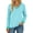 Lake Blue, variant on MOSHU Color Block T Shirts for Women V Neck Long Sleeve Womens Shirts Loose Fall Tops with Pocket