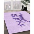 thumbnail image 3 of Ahgly Company Machine Washable Indoor Square Transitional Heliotrope Purple Area Rugs, 6' Square, 3 of 7