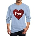 thumbnail image 2 of Handshe Mens Casual Fashion Printing Pullover T-Shirt Long Sleeve Round-Neck Blouses, 2 of 5