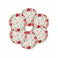 thumbnail image 7 of 15 Inch Round Placemats Set of 6, Valentine's Day Love Heart Non Slip Heat Insulation PP Table Mats, Rustic Eucalyptus Love Heart Washable Place Mats for Kitchen Dining Party Table Decor, 7 of 7