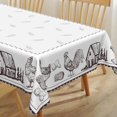 thumbnail image 5 of 60x84inches Rustic Farm Tablecloth Rectangular Rooster Chicken Eggs Haystack Farmhouse Table Cloth Spill Proof and Oil Proof Fabric Table Cover for Kitchen Dining Themed Birthday Party Decor, 5 of 7