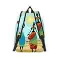 thumbnail image 3 of Daiia African Women Vintage Canvas Backpack for Men and Women ,Hiking Backpack,Travel Laptop Bag for School,Large Capacity Backpack, 3 of 8