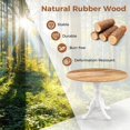 thumbnail image 5 of Round Dining Table, 40’’ Pedestal Kitchen Table with Round Tabletop & Rubber Wood Legs, Modern Dinner Table for Kitchen, Dining Living Room, Farmhouse, Restaurant (Natural & White), 5 of 18