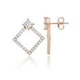 thumbnail image 1 of Geometric Square Earrings in Rose Gold, 1 of 1