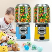 TOOL1SHOoo Commercial Gum Balls Machine with Adjustable Candy Outlet Size for Home, Gaming Stores (Yellow)
