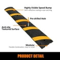 thumbnail image 4 of 6 Ft Rubber Speed Bump, 2 Pack 2 Channel Modular Heavy Duty Speed Bumps Humps 25000 lbs Load Capacity, Cable Protector Ramp for Asphalt Concrete Gravel Driveway Road, 4 of 7