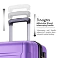 thumbnail image 6 of Expandable Spinner wheel 2 piece luggage set ABS lightweight suitcase with TSA Lock 20inch 24inch, 6 of 7