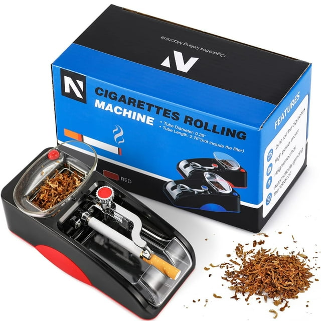 NEWTRY Rolling Machine Electric Automatic Injector Mini Roller Maker DIY Tool (Red)