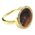 thumbnail image 3 of Swarovski Crystal MAESTRO Ring Tiger Brown Stone, Gold (Small/52/6) -1073800, 3 of 3