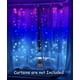 thumbnail image 3 of Luces de cortina rosa, morado, azul, degradado, con mando a distancia de arco iris, luces LED para habitación de niñas, luz de hadas morada y centelleante, sirena, unicornio, decoración congelada,, 3 of 6