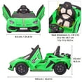 thumbnail image 3 of VOLTZ TOYS 12V Ride on Car for Kids, Official Licensed SVJ 12V Battery Powered Electric Ride-on Car Motorized Toy Vehicle for Children with Remote, Leather Seat, LED Lights and MP3 Player (Green), 3 of 7