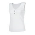 Giftesty White Tank Top for Women Women's Vneck undershirt sleeveless