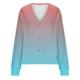 thumbnail image 4 of Wancir Women's Cable Knit Long Sleeve Open Front Cardigan Sheep V-Neck Button Down Embroidery Wool Blend Sweater Coat Outwear, 4 of 5