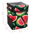 thumbnail image 5 of Watermelon Mini Trash Can Car Garbage Can Car Trash Can - Foldable with Lid, Leak-Proof, Hanging Storage Bag, 5 of 6