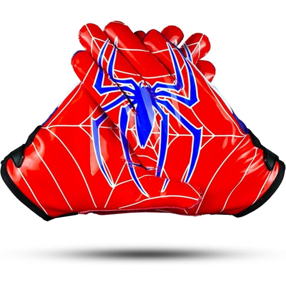 Lupine Spider Youth Football Receiver Gloves, Extra Sticky Grip, Youth XS-S