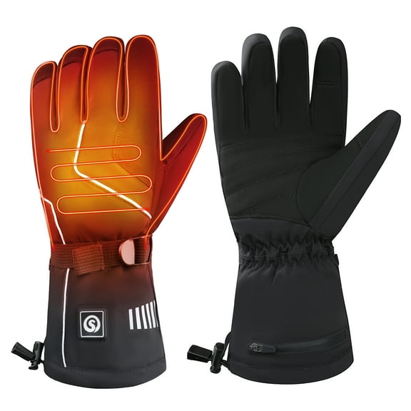 SNOW DEER Rechargeable Heated Gloves for Men & Women | 4400mAh Large Battery | 3-Level Temp Control, Touchscreen & Waterproof | Warm for Skiing, Cycling, Hiking, Winter Outdoor Activities