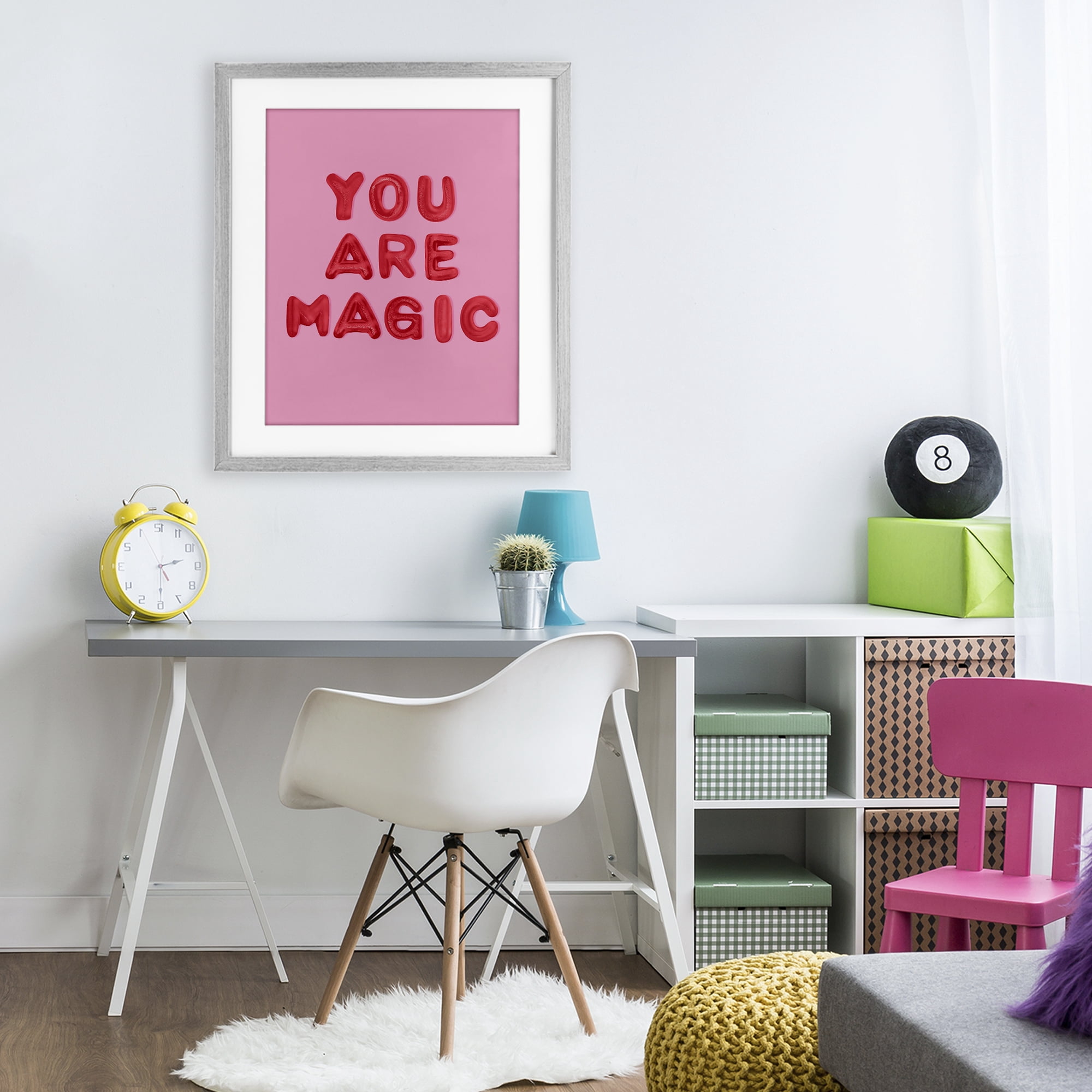 Stupell Industries You Are Magic Red & Pink Gray Framed Print Under Glass, design by LISH Creative