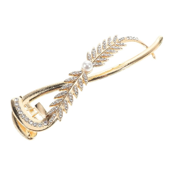HINTRMENT French Barrette Hair Clips For Women Hair Barrette Golden Alloy 1Pcs