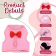 thumbnail image 3 of AIITLE Rabbit Harness and Leash Set with Cute Bow, Soft Breathable Mesh Vest Harness for Rabbits Kitten Ferret Puppy Small Pets Walking Supplies Pink L, 3 of 6