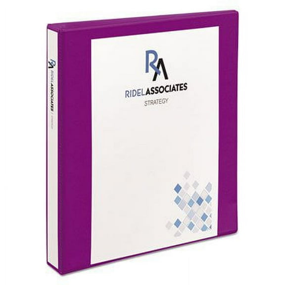 2PK Avery Durable View Binder with DuraHinge and Slant Rings, 3 Rings, 1" Capacity, 11 x 8.5, Purple (17294)