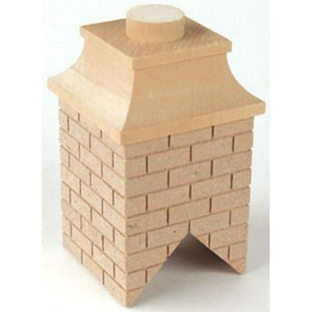 Wood Chimney - Dollhouse Wood Brick Chimney