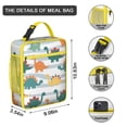 thumbnail image 3 of Dinosaur Lover Insulated Lunch Box Student Reusable Lunch Tote Bag Waterproof Portable Lunch Bag School Hiking, 3 of 6