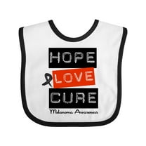Inktastic Melanoma Hope Love Cure Boys or Girls Baby Bib