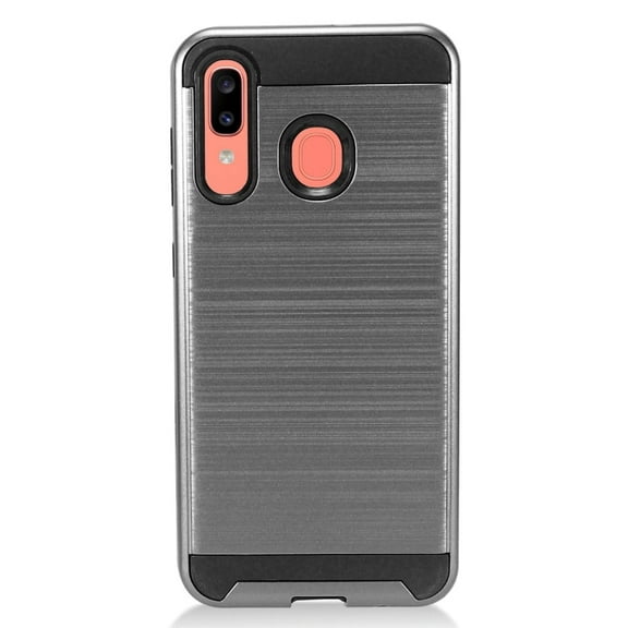 GSA Slim Brushed Hybrid Case for Samsung Galaxy A20/A50 - Gray/Black