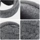 thumbnail image 4 of Orejeras CHAO Unisex Cachemira Piel Cuadros Negro y Gris, 4 of 5