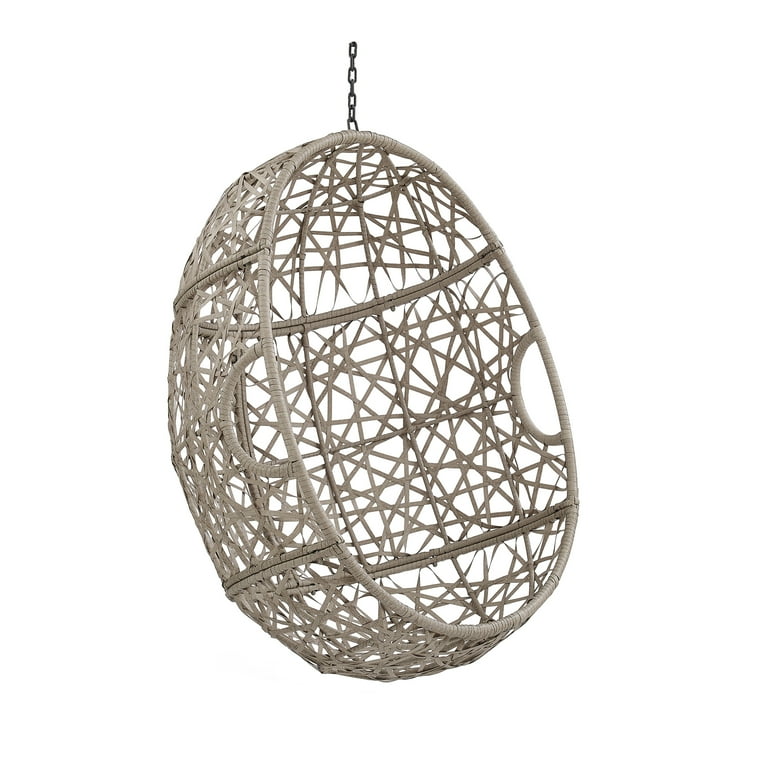 YACHU ULハンモック Ulax All-Weather Wicker Hanging Egg Swing Chair with Cushion