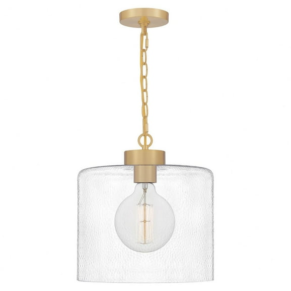 Quoizel ABR1512AB One Light Mini Pendant Abner Aged Brass