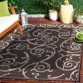 thumbnail image 2 of Safavieh Courtyard Daniel Oriental Indoor/Outdoor Area Rug, Black/Sand, 4' x 5'7", 2 of 11