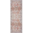 thumbnail image 2 of Hauteloom Georgia Eira Machine Washable Kitchen Runner Rug - Medallion Faded Style - Entryway Distressed Long Carpet - Terra Cotta, Brick Red, Brown, Orange, Blue - 2'7" x 7'3", 2 of 10