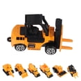 thumbnail image 4 of Juguete de Vehículo de Ingeniería Excavadora, 6 Unids/Set Escala 1:64 Aleación y PlásStico Ingeniería Coche Camión Juguete Mini Vehiculo Modelo Regalo para Niño, 4 of 7
