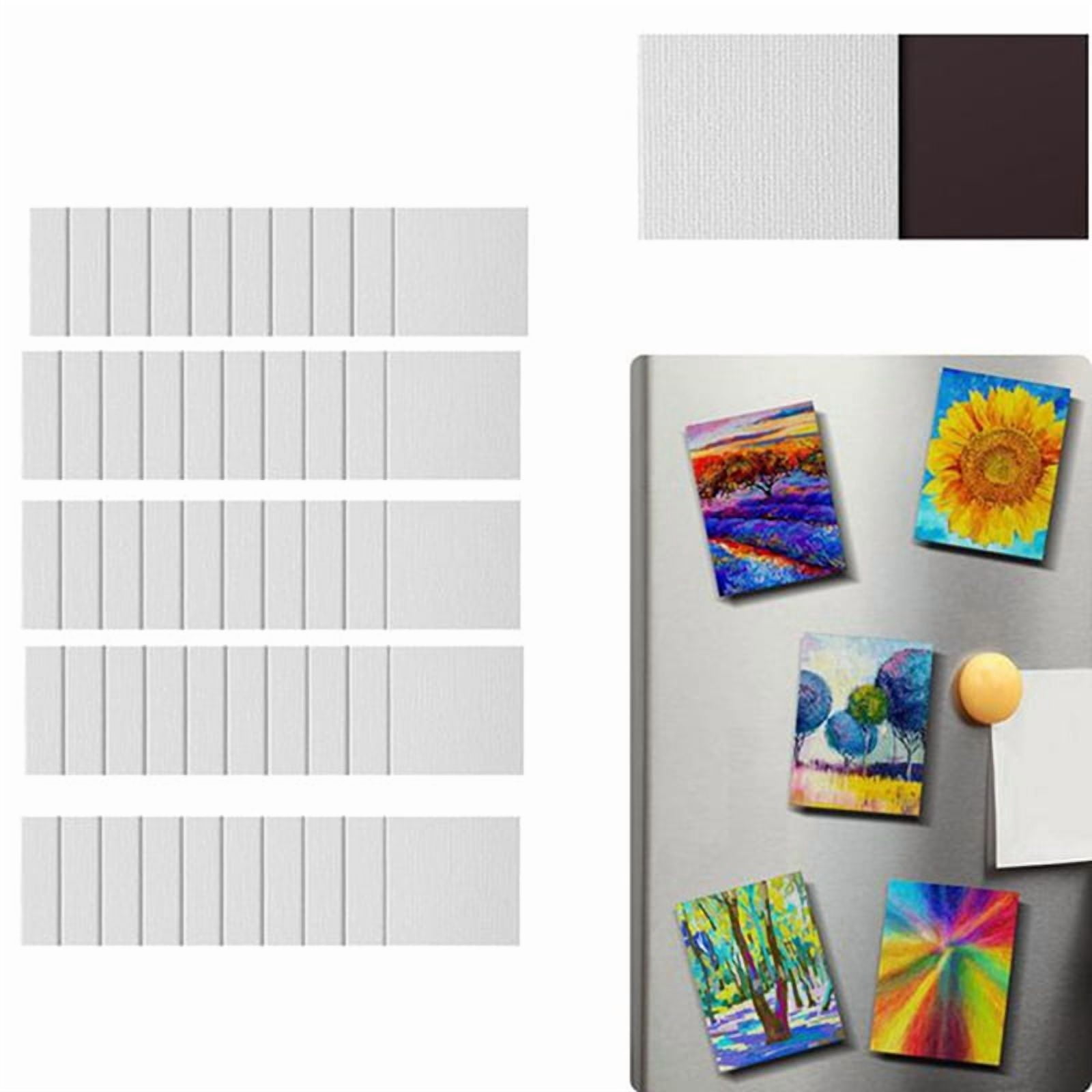 250 Pcs Magnetic Painting Canvas Panel Magnetic Mini Canvas Boards Canvas Blank Canvases for Painting Art Gift DIY Decor