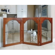 Majestic Pet 788995041139 Universal Free Standing Pet Gate Wire Insert and Cherry Stain