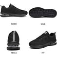 thumbnail image 3 of JOYFON Mens Running Shoes Air Cushioned Athletic Sneakers Non Slip Tennis Shoes for Sport Gym Jogging SolidBlack Size 9.5, 3 of 5