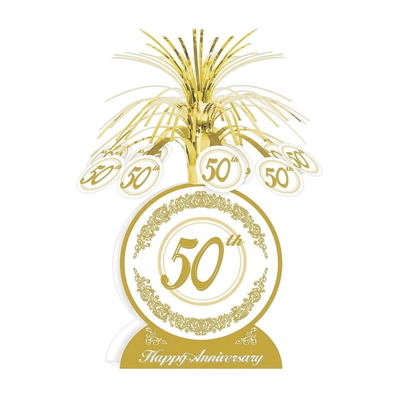 50th Anniversary Tabletop Fountain Centerpiece, Party Decor, Party Supplies, 1 Pieces
