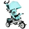 thumbnail image 1 of Qaba 6 in 1 Tricycle for Toddler 1-5 Years with Parent-Push Handle, Green, 1 of 10