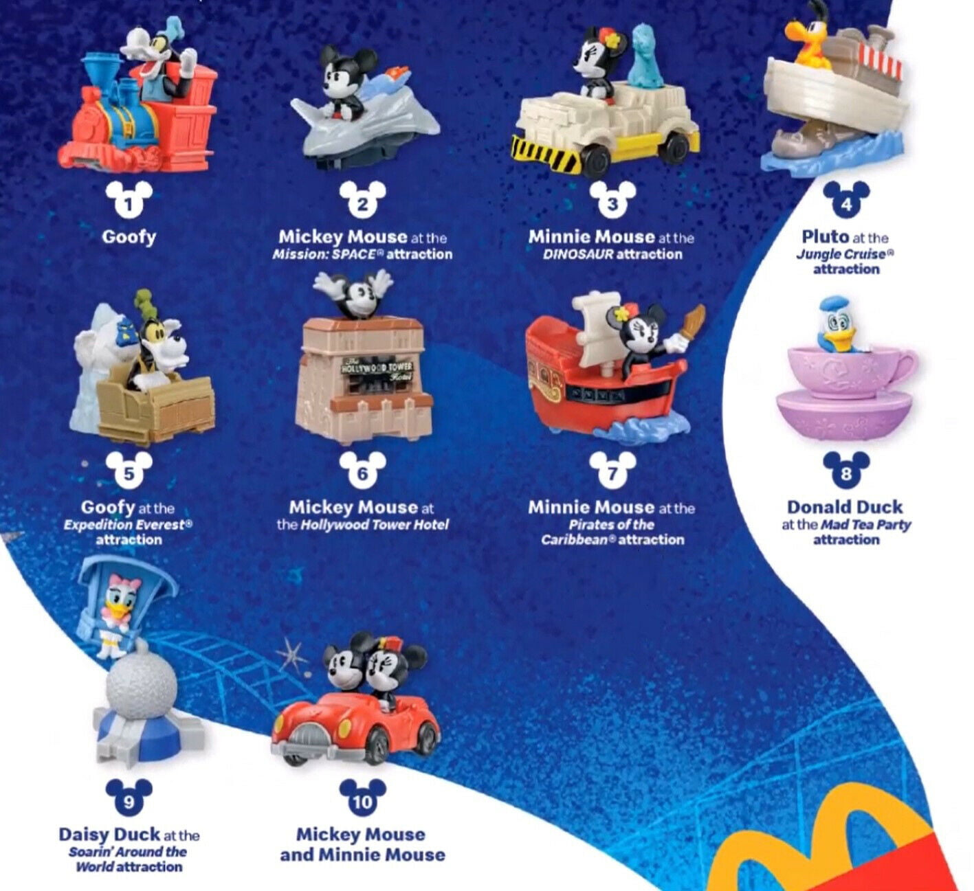 McDonald's 2020 MICKEY and MINNIE'S RUNAWAY RAILWAY TOYS OFFICIAL STORE DISPLAY 