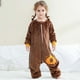 thumbnail image 1 of Cowsor Onepiece Romper Baby Boy Girl Newborn Zip Up Plush Outfit Long Sleeve Set, 1 of 7