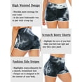 thumbnail image 5 of DODOING Yoga Shorts for Women Tummy Control Leggings Textured Ruched Running Shorts Bottom, 5 of 8