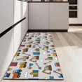 thumbnail image 4 of Cartoon Construction Vehicles Buildings Kitchen Rug Mat,Kitchen Runner Rugs Non Skid Washable,Decorative Kitchen Floor Mats for Kitchen,Sink,Laundry,17"X47", 4 of 5