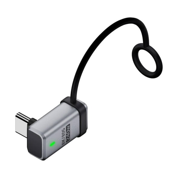 CY 90 Degree USB5.0 80Gbps Male to Female Up Down Angled Extension Adapter with Lanyard Keychain 240W 16K 8K 5K Compatible with USB4.0 Thunderbolt3/4/5