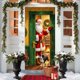 thumbnail image 1 of 35 X 72 Inch Christmas Door Cover Christmas Door Curtain Christmas Day Door And Wall Decoration Festival Party Decoration, 1 of 7