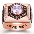thumbnail image 5 of Ccjcinata Customized Sterling Silver Men’s High School and College Class Ring Fully Personalized Deluxe Collection (Rose gold), 5 of 8