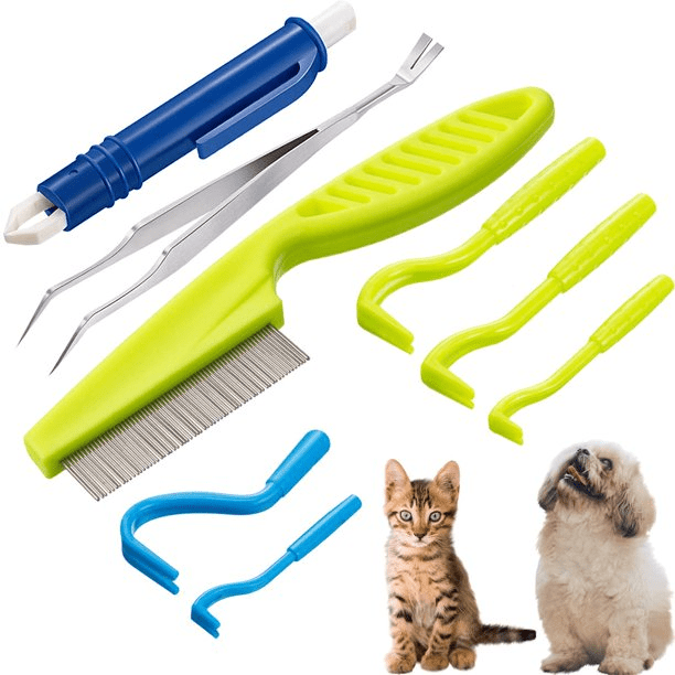 Tick Remover Set 8 Pieces Dogs Tick Removal Tool Set Pet Tick Remover