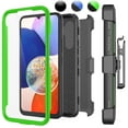 thumbnail image 1 of Takfox Samsung Galaxy A54 5G Belt Clip Holster Case with [Built in Screen Protecotr],Rugged Shockproof Heavy Duty Locking Swivel Holster Kickstand Hard Full Body Cover- Green, 1 of 7